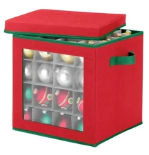 Christmas Ornament Storage Cube 64 Sections 12x12x12 See through Front Whitmor