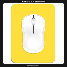 Small Mouse Pad 8 x 6 Inch, Non-Slip Rubber Base, Smooth Fabric Surface, Yellow