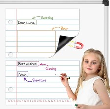 Giant Magnetic Notebook Paper Dry Erase Handwriting Lined White Board Paper