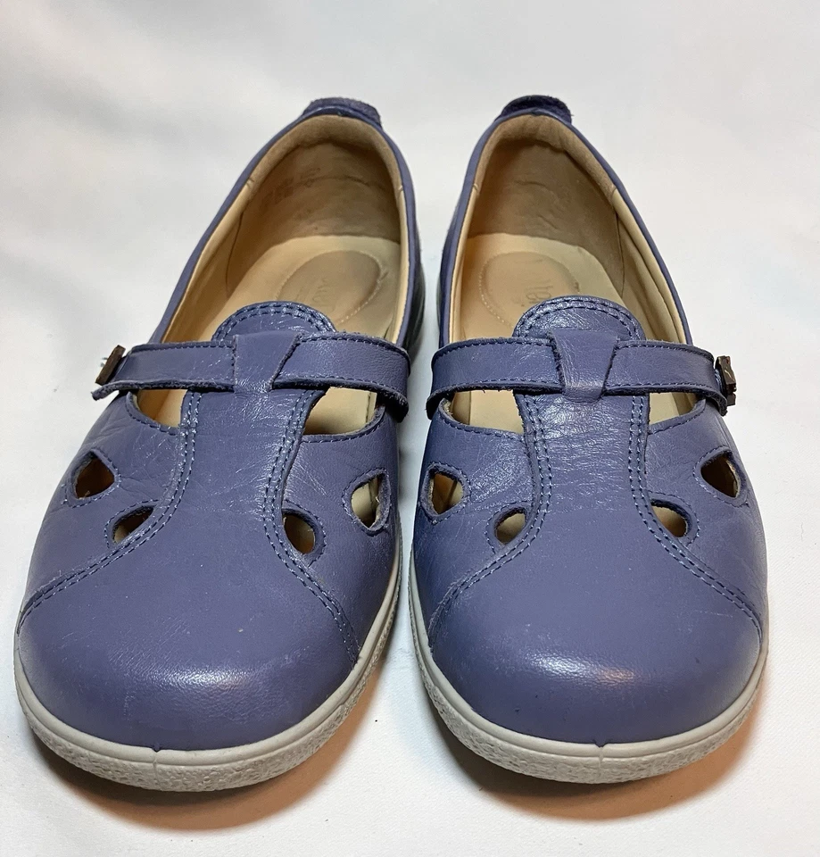 Hotter Nirvana Blue Nubuck Comfort Concept Mary Jane  style shoes 9 Leather - Image 3 of 4