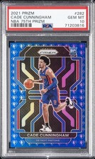 2021 PANINI PRIZM NBA 75TH PRIZM #282 CADE CUNNINGHAM ROOKIE RC PSA 10