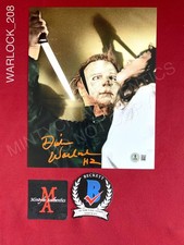 Dick Warlock signed 8x10 photo Halloween H2 Michael Myers Beckett COA Horror