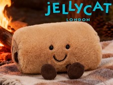 Jellycat Amuseable French Chocolate Bun – Soft Plush Foodie Toy, Christmas Gift