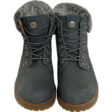 Wrangler Boots UK5 Blue Suede Fur Lined Ankle Lace Up Womenswear - Preloved