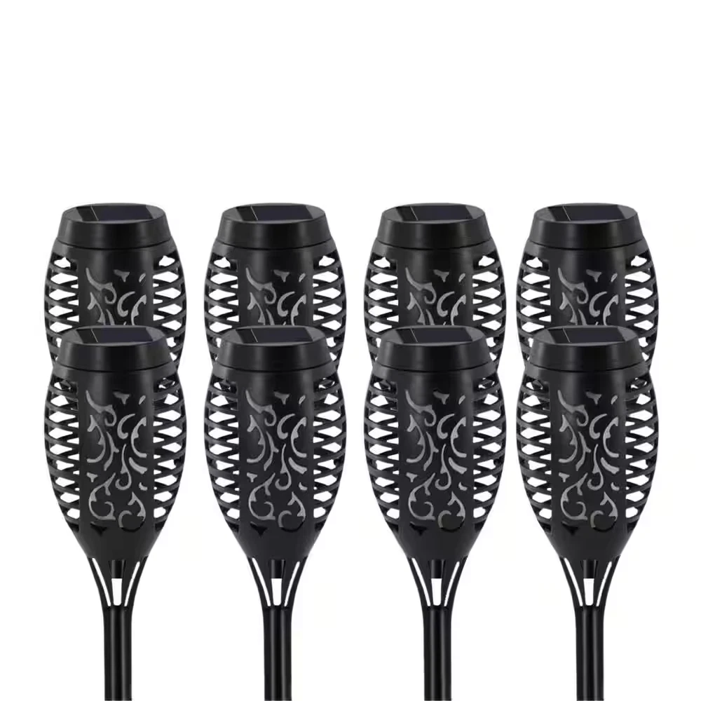 8 Pack Flickering Flame Solar Torch Lights for Outdoor Garden Decor Waterproof L