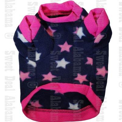 Born To Be Loved Cute Pet Dog Warm Fleece Sweater, Small, Blue with Stars