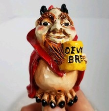 Vintage Steve Tunturi Signed Devil Art Sculpture Wine Bottle Cork Stopper