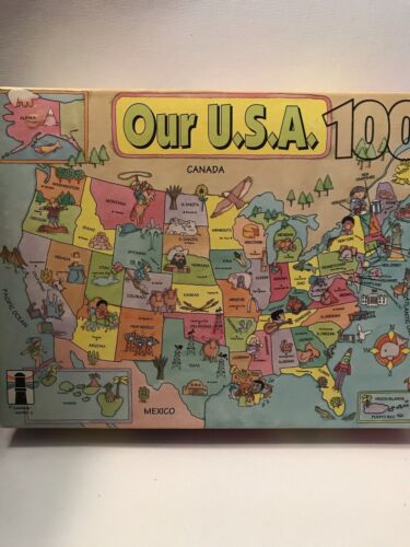 Vintage 1993 Our USA Puzzle 100 Pieces Rainbow Works  - Picture 1 of 3