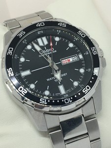 casio men's stainless steel rotating bezel backlight watch