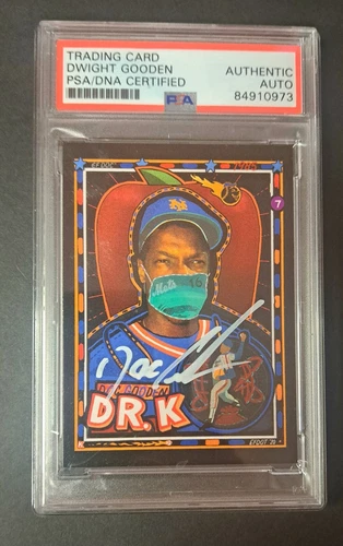 Dwight "Dr.K/Doc" Gooden Signed 2020 Topps Project 2020 #137 Efdot (PSA)