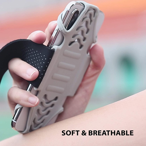 Cravate de course, support de téléphone portable de course, bras de sport en silicone lavable et respectueux de la peau - Photo 3 sur 12
