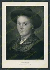 Franz von Defregger Tirolerin Frau Mädchen Tracht Dirndl Schmuck Kropfkette 1903