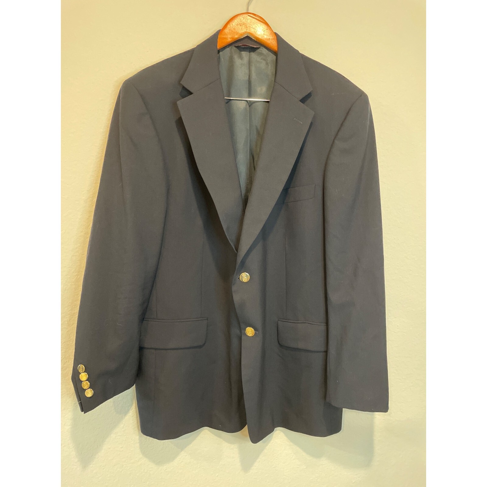 FILA Giacca Blazer Savile Row Navy 100% Lana Due Oro Bottoni