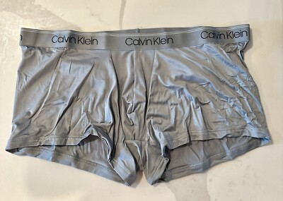 Calvin Klein Men's Microfiber Stretch Trunks Gray Size Extra Extra Large XXL 2XL