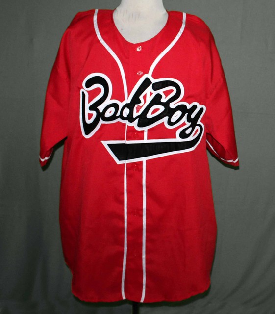 BIGGIE SMALLS 10 BAD BOY BASEBALL JERSEY NOTORIOUS BIG SEWN NEW ANY