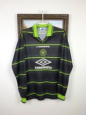 Celtic Away football shirt 1998 Soccer Umbro Long Sleeve Jersey Trikot Size M