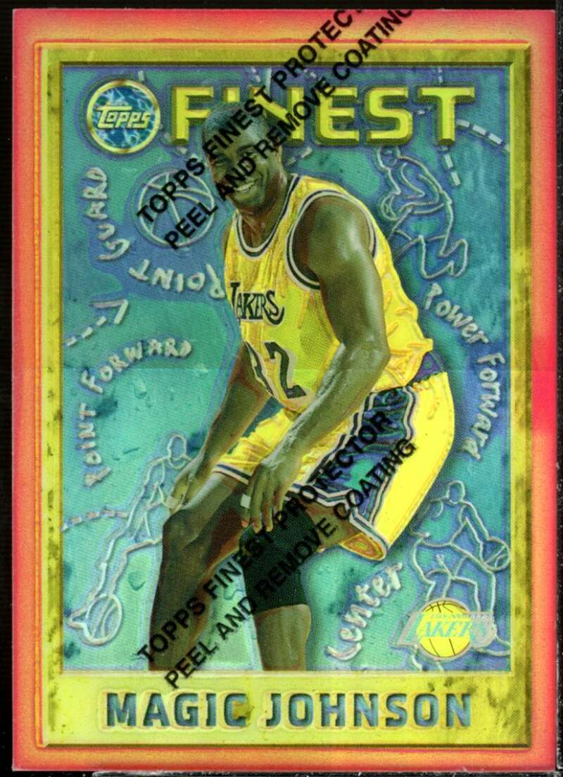 Magic Johnson 6P Card 1995-96 Finest Refractors #252 