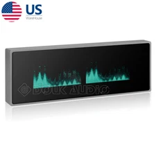 MIC+LINE VFD Music Spectrum Display Sound Level Meter Digital Clock for Home/Car