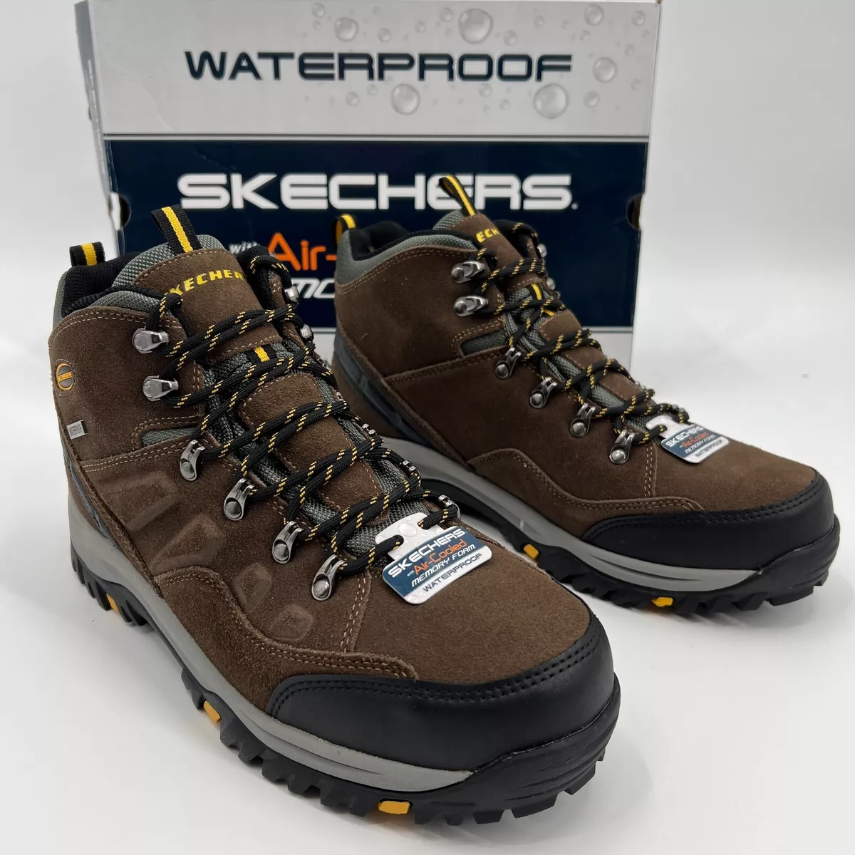 Skechers Men's Relaxed Fit Relment Pelmo Lace Up Waterproof Hiking Boot 