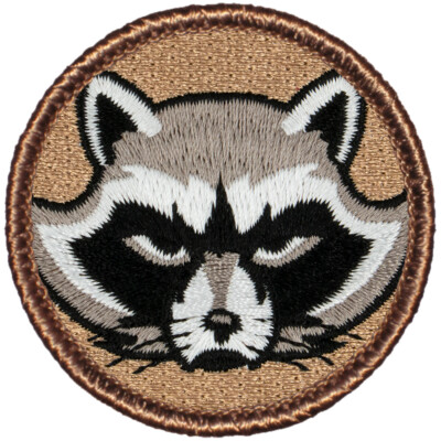 Angry Raccoon Patrol Patch - 2'' Round Embroidered Patch