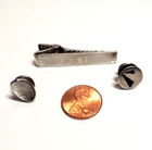 VTG 3 PC Lot ANSON Geneski All STERLING SILVER Tie Bar Clip Tie Tacks 14.3g