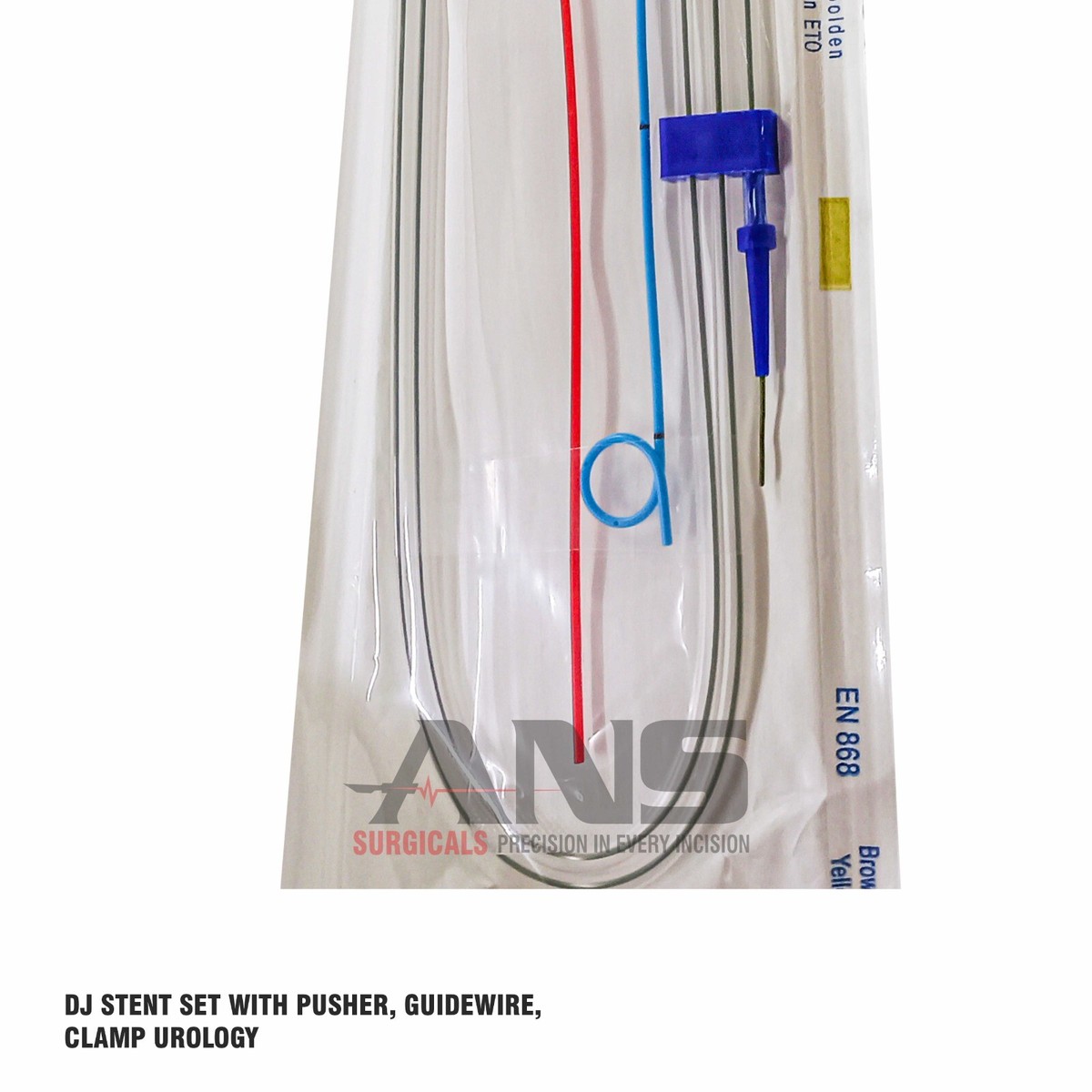 ANS DJ stent Set with pusher, guidewire, clamp Urology 6Fr /24cm