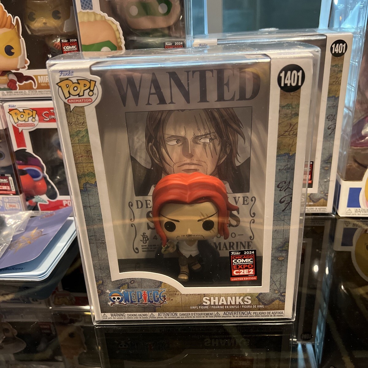 Funko Pop ! One Piece Shanks Wanted C2E2 Chicago Expo 2024 (Neu (gemäss