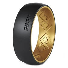 Women & Men Silicone Wedding Rings. Two-tone Collection. Rubber Rings by Rinfit