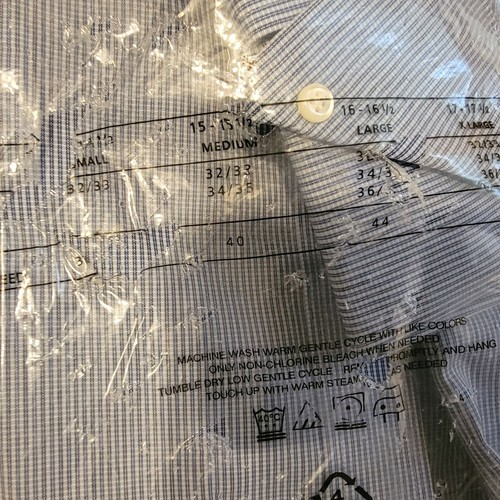 Donald J Trump Signature Collection Mens 2XL Blue Pinstripe Dress Shirt 34/35 - Picture 3 of 6