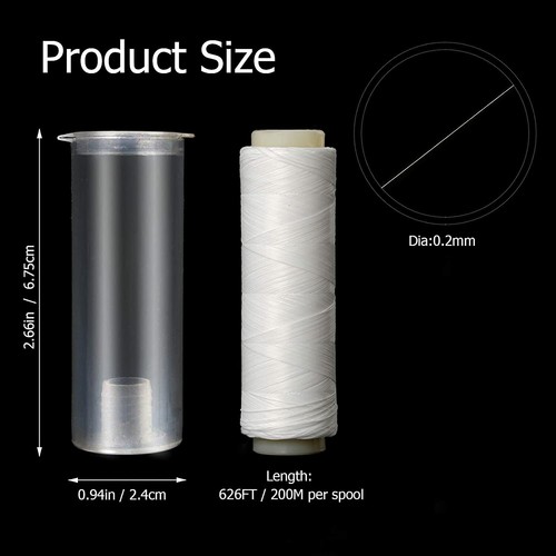 Maxcatch 10Pcs 0.2mm/0.25mm Polyester Fishing Bait Elastic Thread Spool - Picture 2 of 5