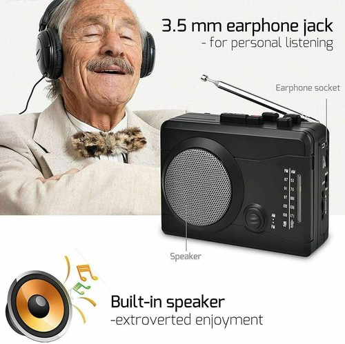 USB Cassette Player Personal Audio Recorder with Speaker Radio Recording MP3 - Picture 7 of 7