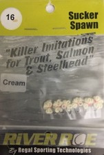 River Roe Sucker Spawn Size #16 Cream-#07-0480-16-RR6-RARE VINTAGE-SHIP N 24 HRS