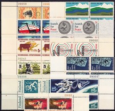 US - Five Cent Plate Blocks  11 . Mint Never Hinged