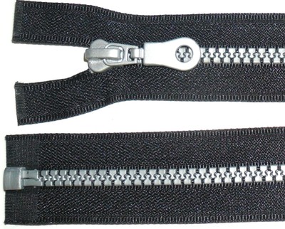 Opti Zip, Nero, 17 "/ 43CM, Grosso Plastica Denti, Aperto End, Intorpidire 5 - Foto 5