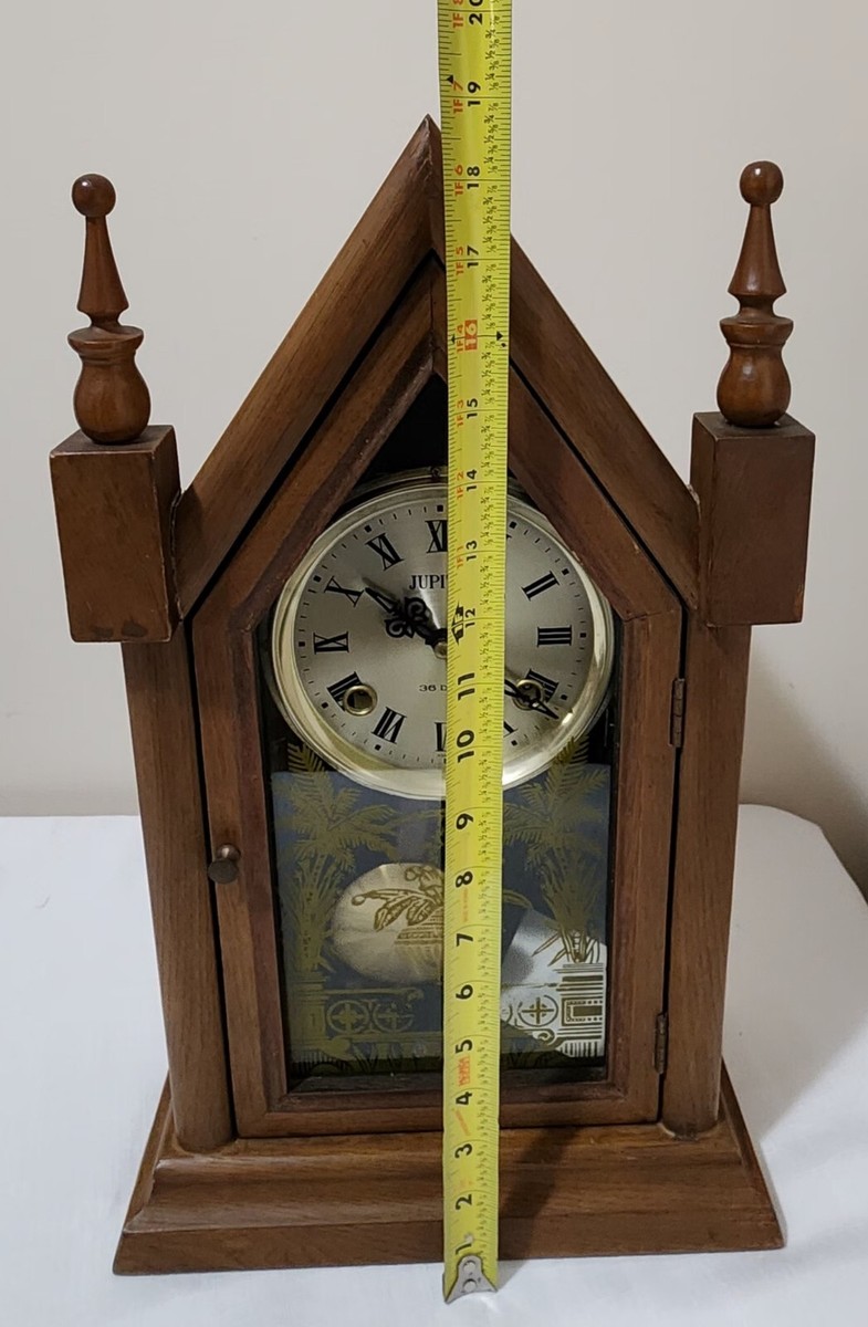 Vintage 1960sJupiter 36 DAY Movement STEEPLE Wall Clock,Runs