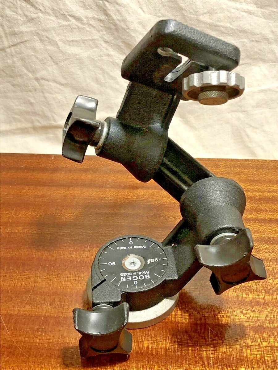 Vintage Manfrotto Bogen 3025 3D Pan Tilt Tripod Head Italy Vintage Manfrotto Bogen 3025 3D Pan Tilt Tripod Head Italy