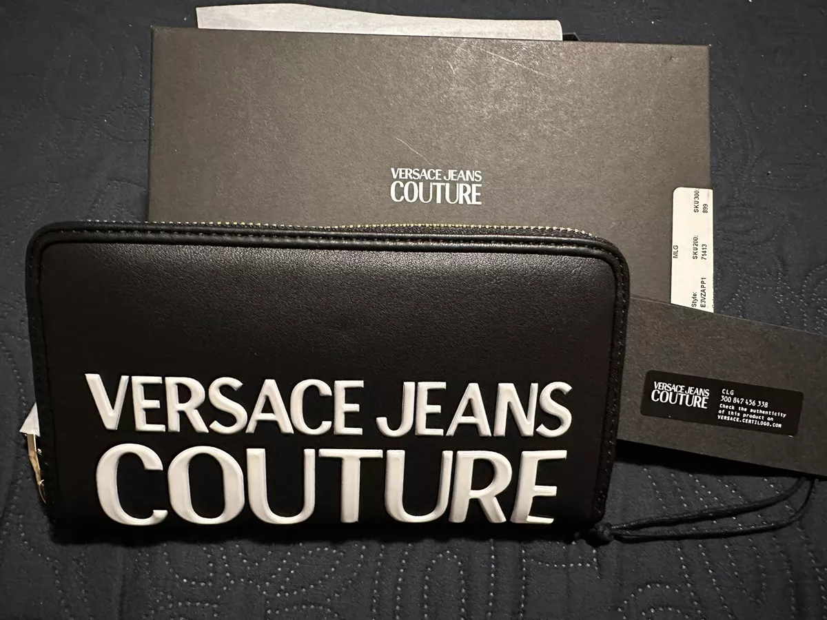 Versace Jeans Couture Continental Black All Around Zip Wallet - NWT -  E3VZAPP1