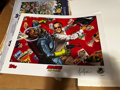 2013 COMIKAZE MARS ATTACKS STAN STRIKES LITHO /500 SIGNED AUTOGRAPHED JOE JUSKO 