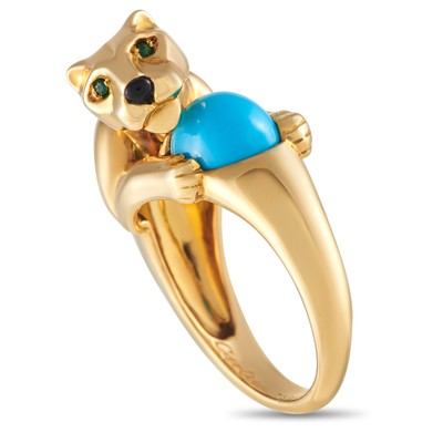 Cartier Bague Cartier Panthère or jaune 18 carats turquoise
