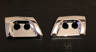 CHROME HEADLAMP JET WASHER COVERS FITS RANGE ROVER SPORT DISCOVERY 3 LR3