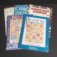  5 PS I Love You Crochet Quilts Designs Patterns Magazine  Book Lot