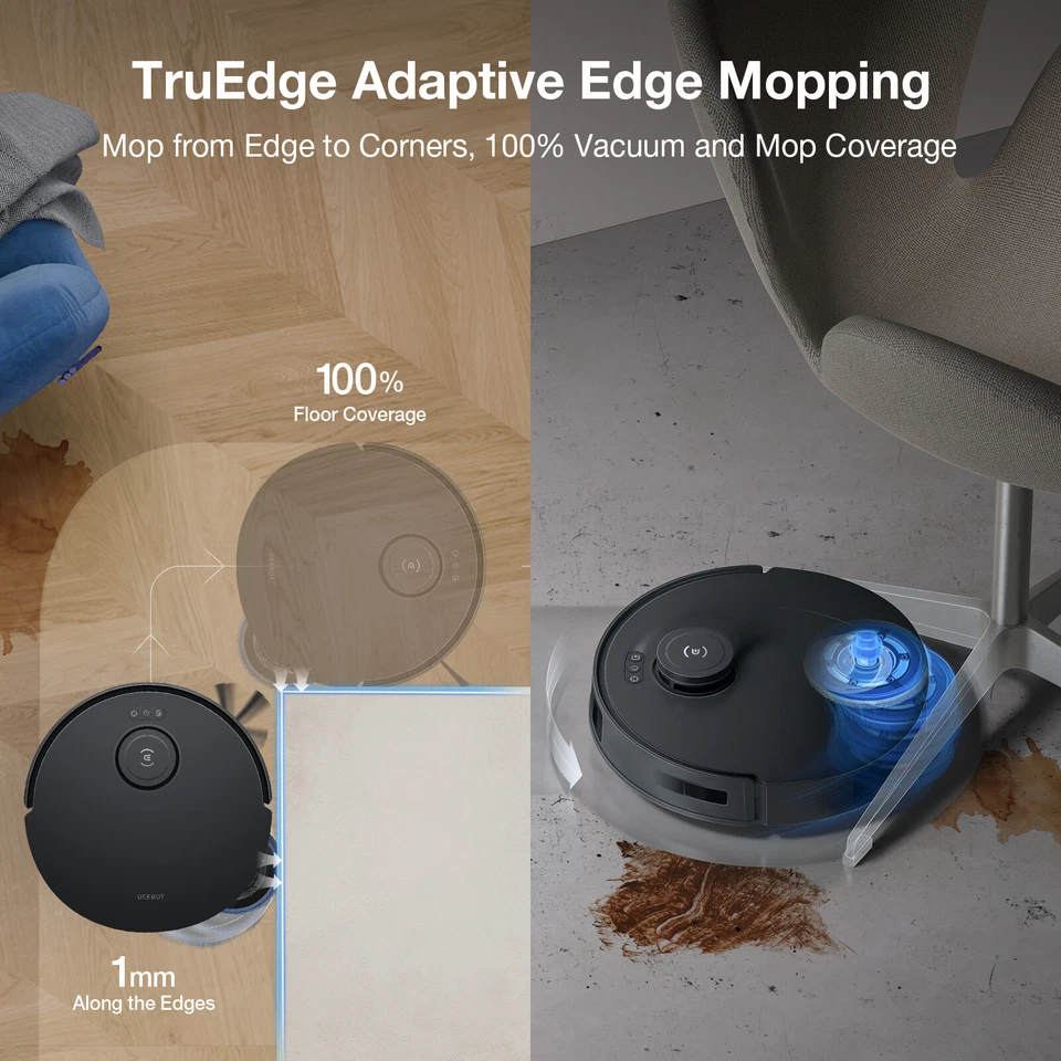 ECOVACS DEEBOT T30S AI Care Robot Vacuum and Mop Edge Mopping AI Instant Re-mop - Image 3 of 4