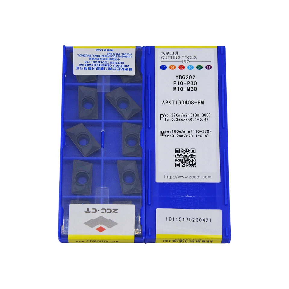 Insertos de fresado CNC APKT160408-PM YBG202 20 un. Inserto APKT1604 Foto 2 de 3