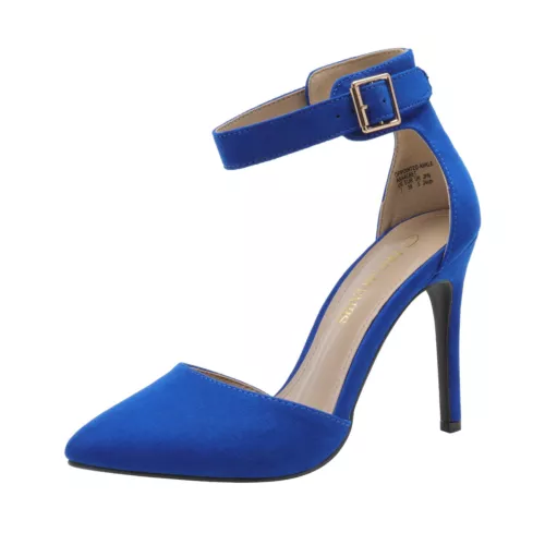 Women's Pointed Toe Ankle Strap High Heel Stiletto Wedding Party Pumps Shoes - Picture 25 of 32