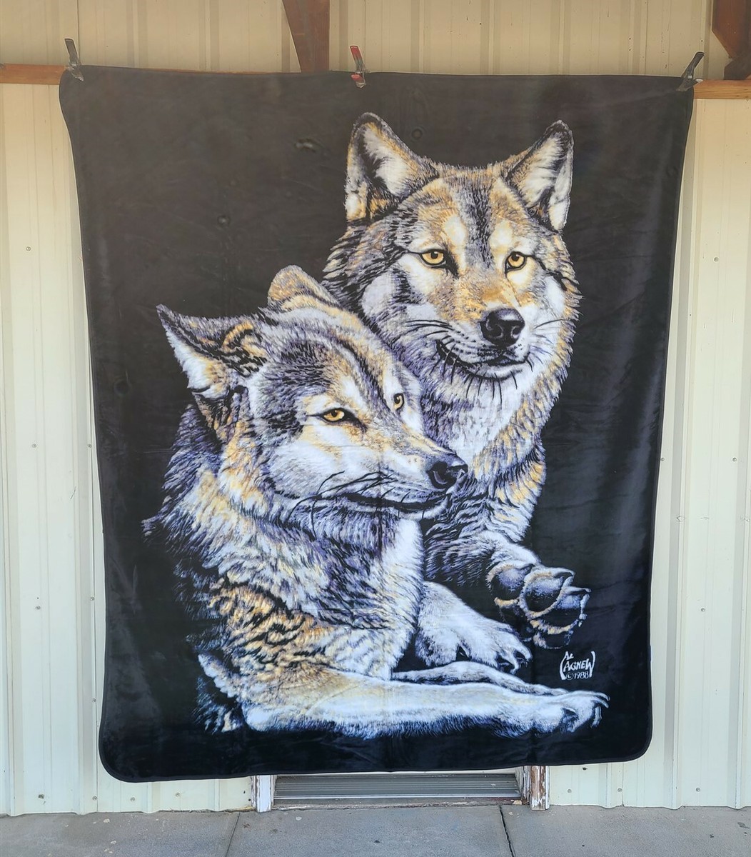 WOLVES WOLF AL AGNEW NATURE ANIMAL QUEEN SIZE BLANKET | eBay