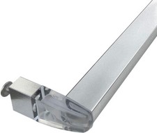 34" Brushed Nickel Framed Sliding Shower Door Towel Bar Clear Acrylic Brackets