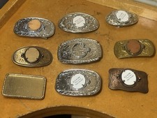 Mixed Assorted Vintage Belt Buckle Lot Of 9 