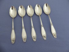 BSF - Jugendstil - 5 Kaffeel&ouml;ffel - Teel&ouml;ffel - 800er Silber - 13,9 cm
