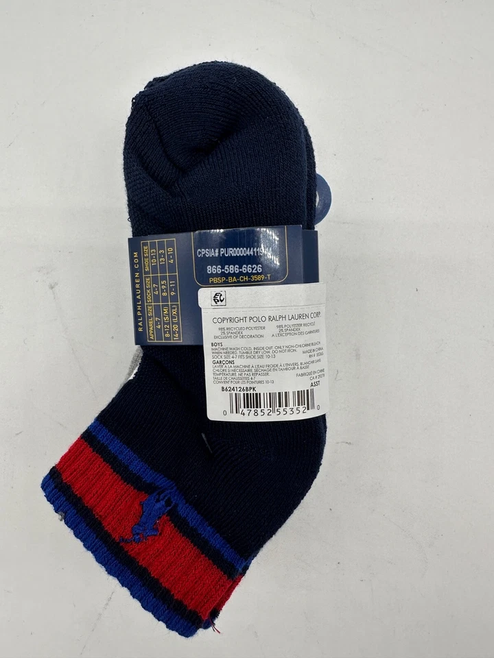 NUEVO PAQUETE DE 3 POLOS RALPH LAUREN NIÑOS PEQUEÑOS TALLA 10-13K BLANCO/AZUL/GRIS Foto 2 de 4