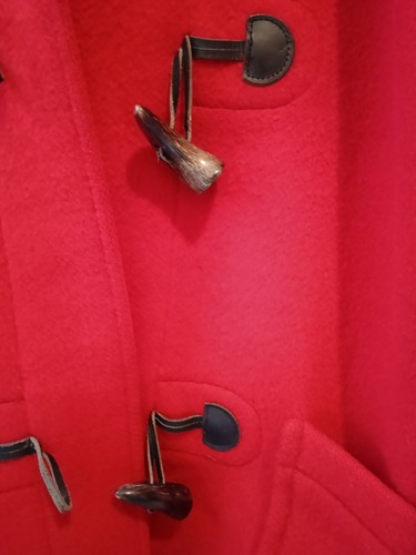 montgomery donna burberry rosso, taglia m, 100% lana, mai indossato - Foto 4 di 5